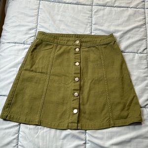 NWOT H&M Green Denim Skirt